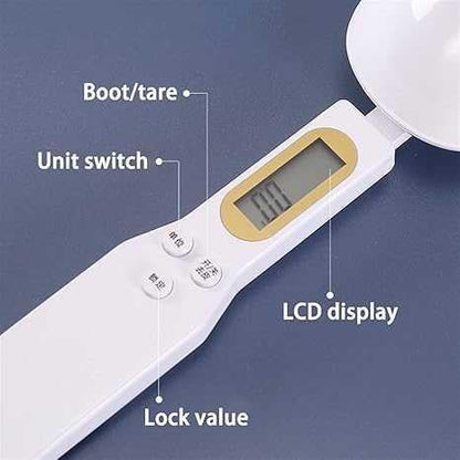 Digital Measuring Spoon Scale | Weighing Spoon 0.1g–500g | Gram & Ounce Measurement